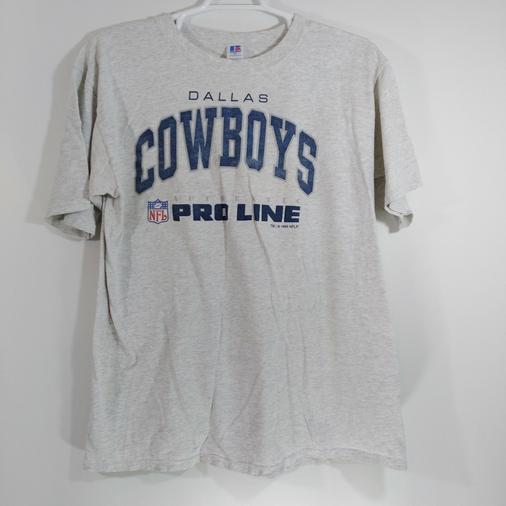 Russell Athletic 1995 Proline Dallas Cowboys Shirt USA XL Grey Blue NFLP